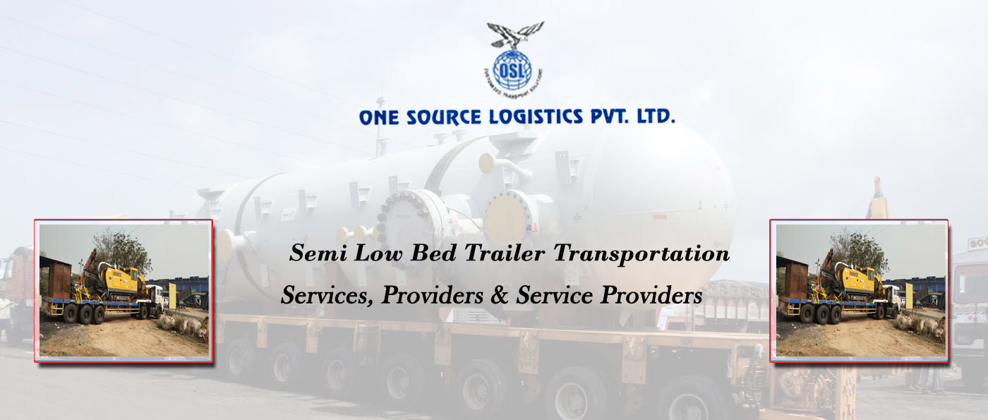 Semi Low Bed Trailer Transportation